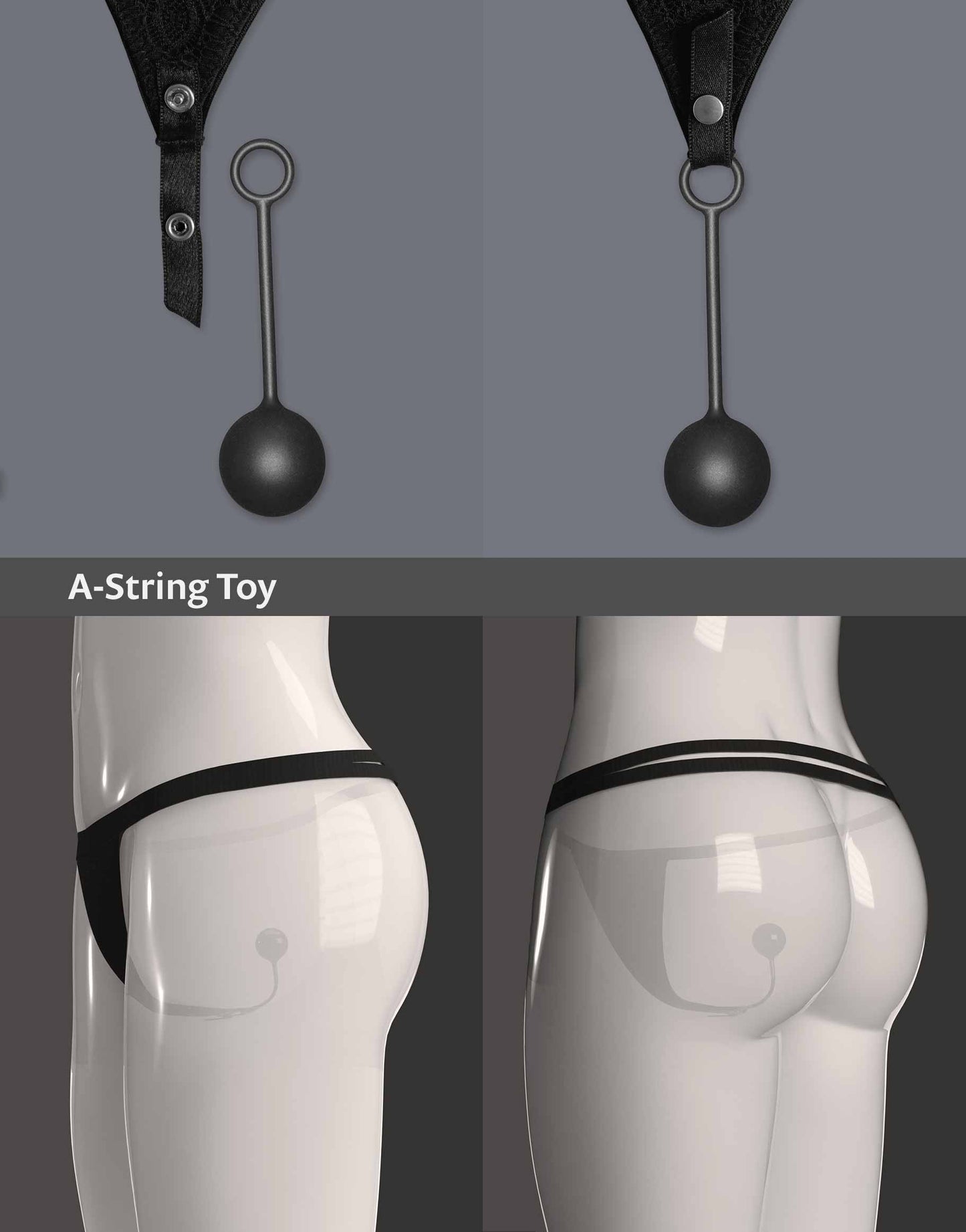 Close-up of the A-String Toy attached to the A-String Anna by WILDYOU