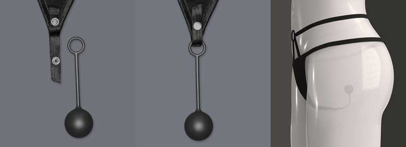 Detailed view of the A-String Toy with the A-String Larissa by WILDYOU