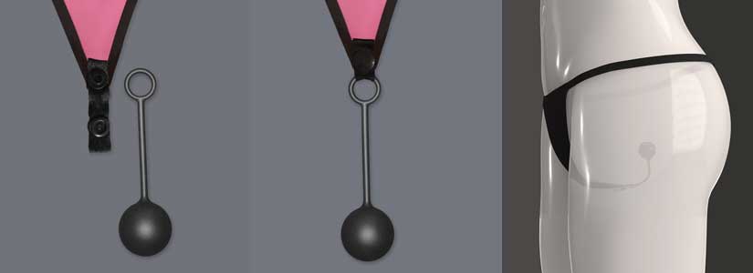 Detailed view of the A-String Toy with the A-String Paula by WILDYOU