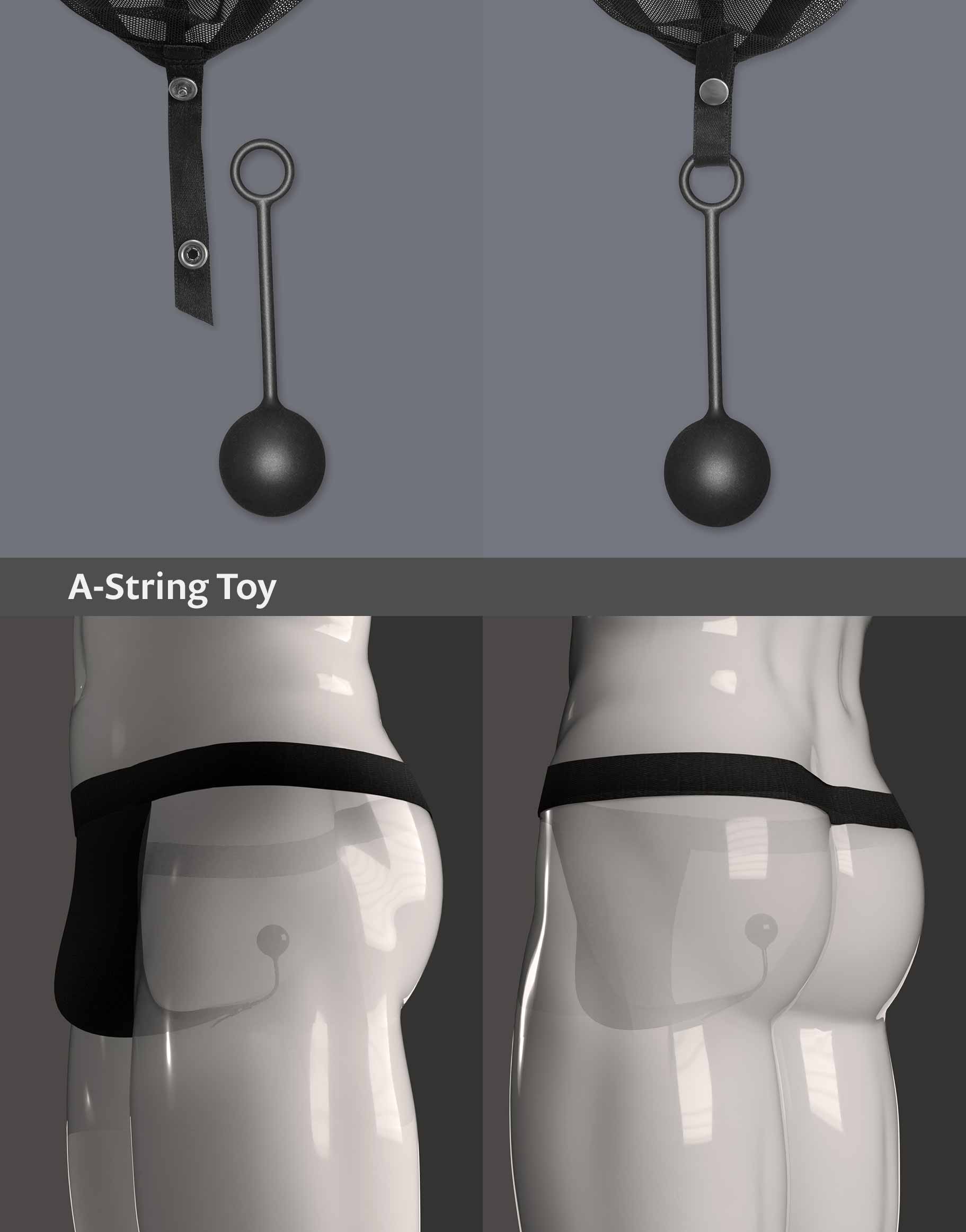 Close-up of the A-String Toy attached to the A-String Lucian by WILDYOU