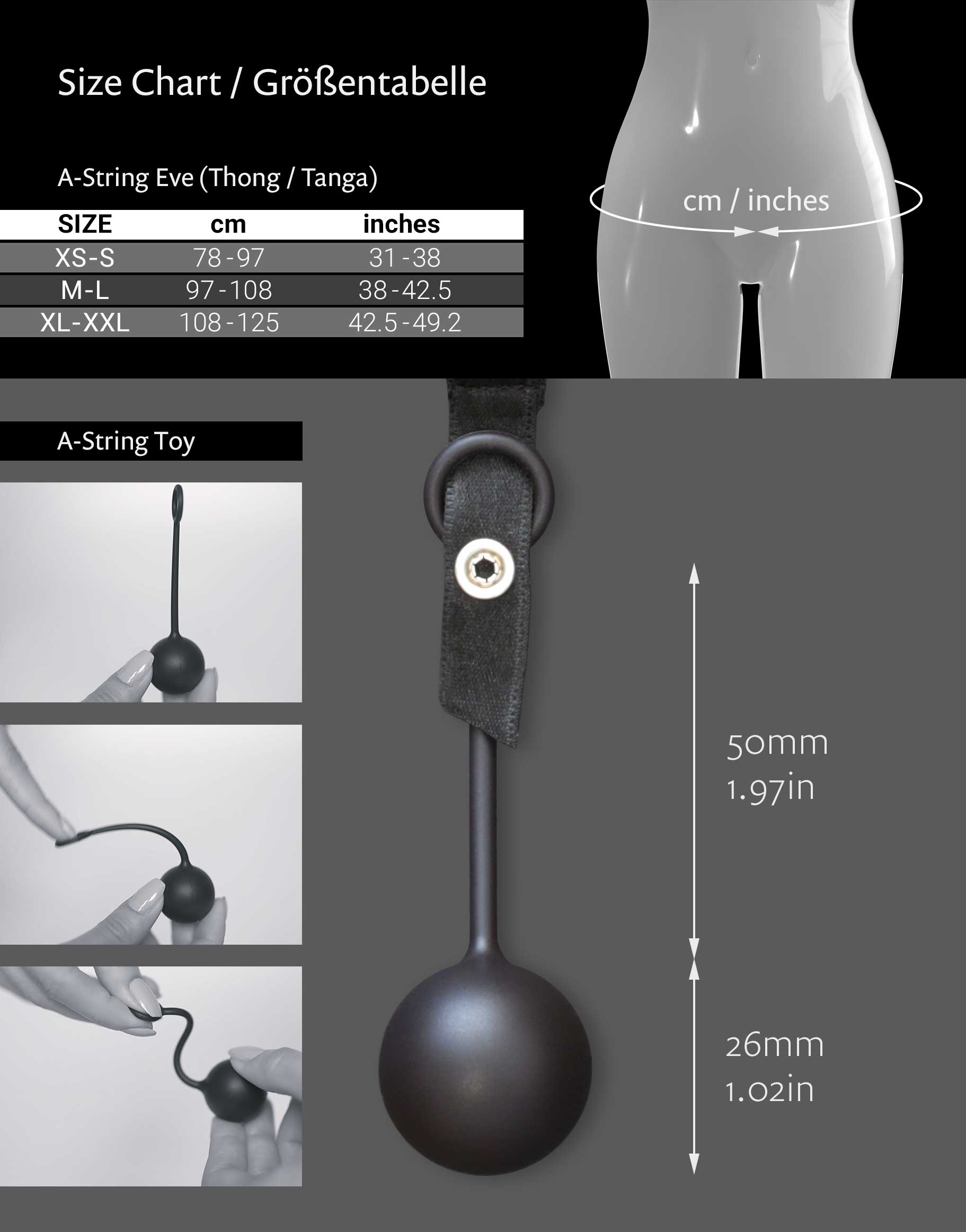 Anal Plug Thong A-String Eve by WILDYOU Anal Plug Thong A-String Eve by WILDYOU